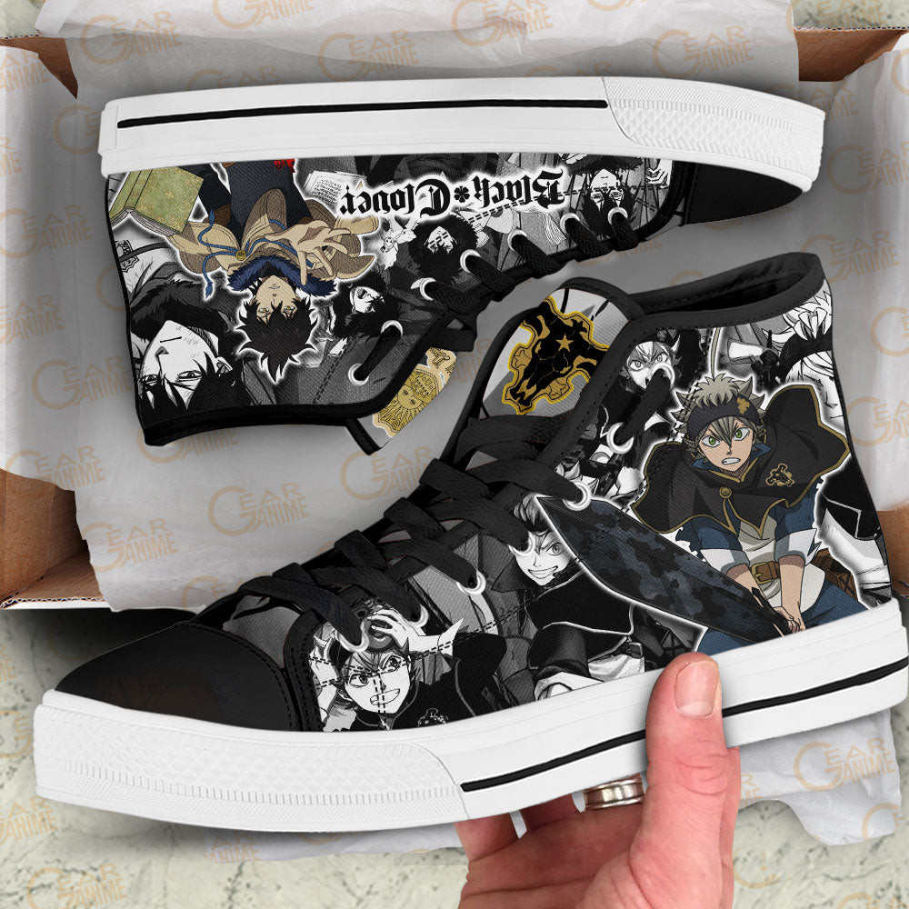 Yuno and Asta High Top Shoes Custom Black Clover Anime Sneakers