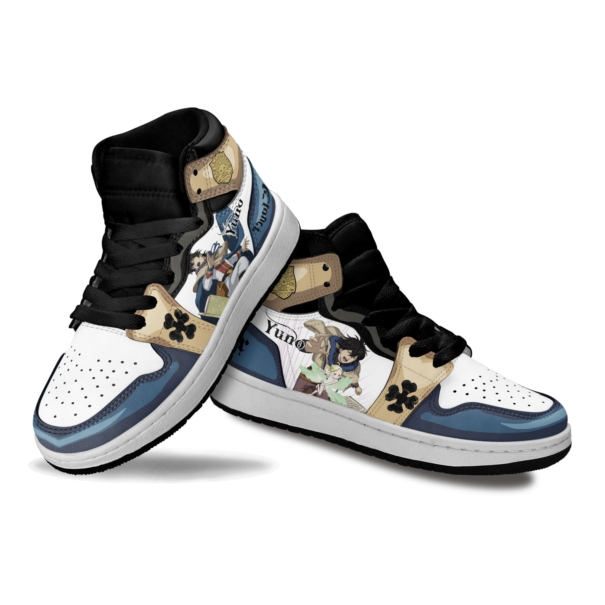 Yuno Grinberryall Kids Sneakers Custom Black Clover Anime Shoes For Kids