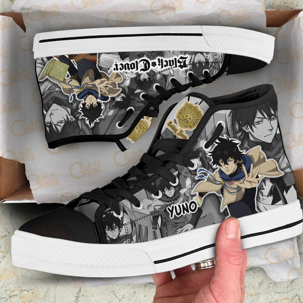 Yuno High Top Shoes Custom Black Clover Anime Sneakers