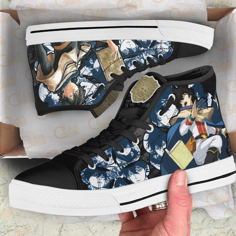 Yuno High Top Shoes Custom Manga Anime Black Clover Sneakers