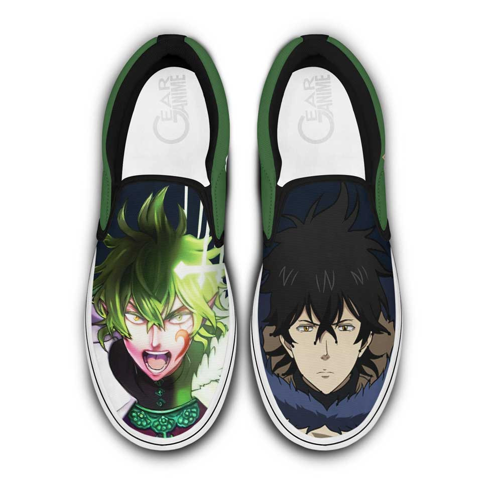 Yuno Slip-On Shoes Canvas Custom Anime Black Clover Shoes