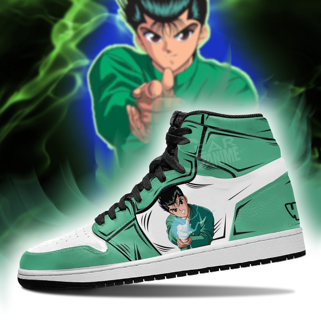 Yusuke Urameshi JD1s Sneakers YuYu Hakusho Anime Shoes, Air Jordan Hightop