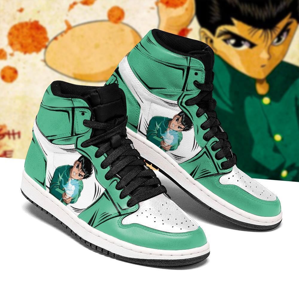 Yusuke Urameshi JD1s Sneakers YuYu Hakusho Anime Shoes, Air Jordan Hightop