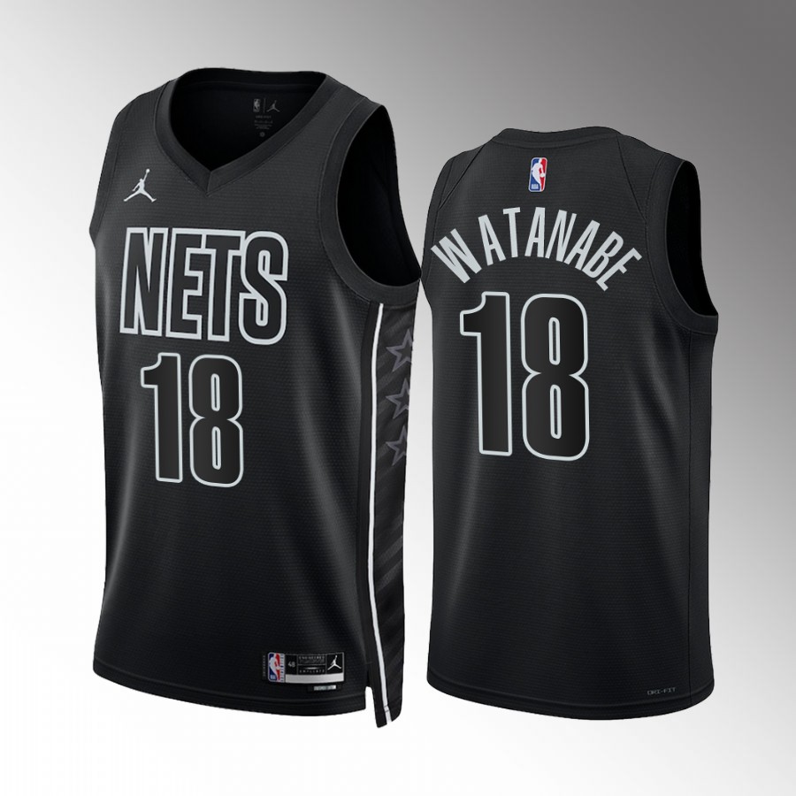 Yuta Watanabe 2022-23 Brooklyn Nets Black #18 Statement Edition Jersey Swingman