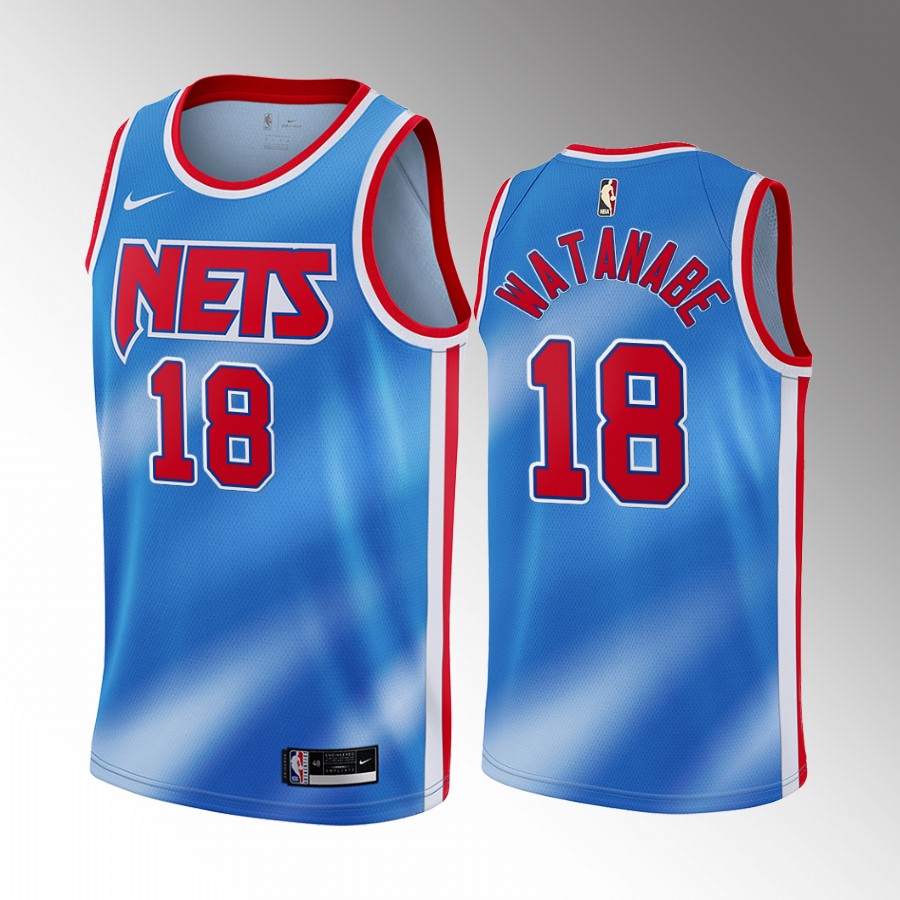 Yuta Watanabe Brooklyn Nets #18 Blue Jersey Classic Edition Swingman