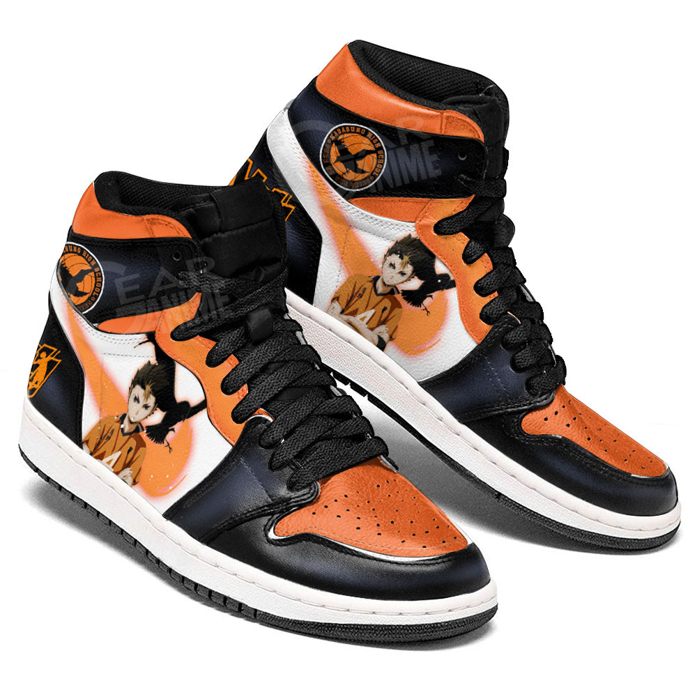 Yuu Nishinoya JD1s Sneakers Haikyuu Anime Shoes, Air Jordan Hightop