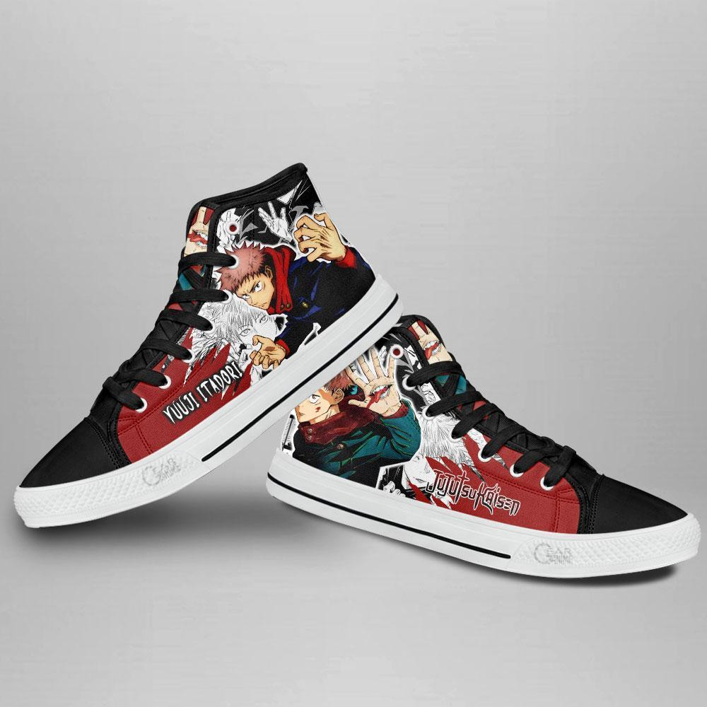 Yuuji Itadori High Top Shoes Custom Manga Anime Jujutsu Kaisen Sneakers