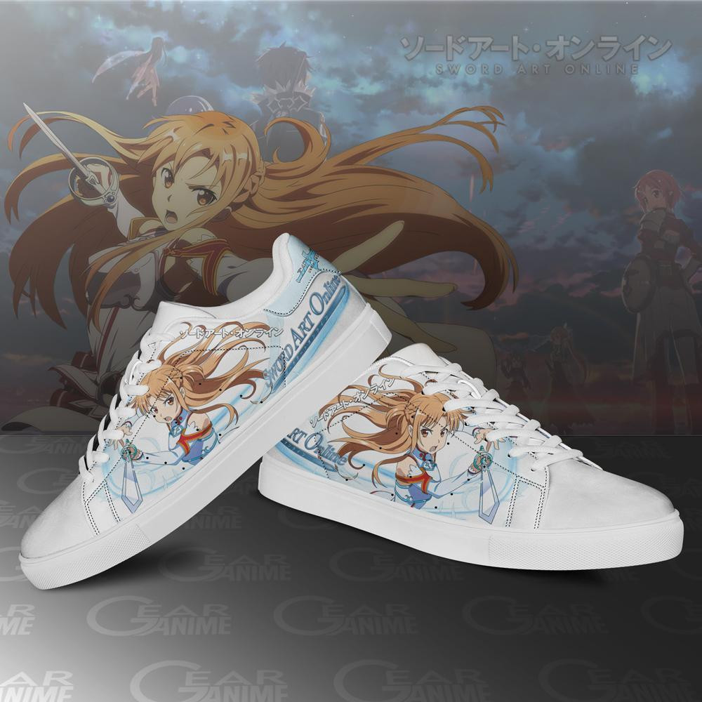 Yuuki Asuna Skate Shoes Sword Art Online Anime Shoes