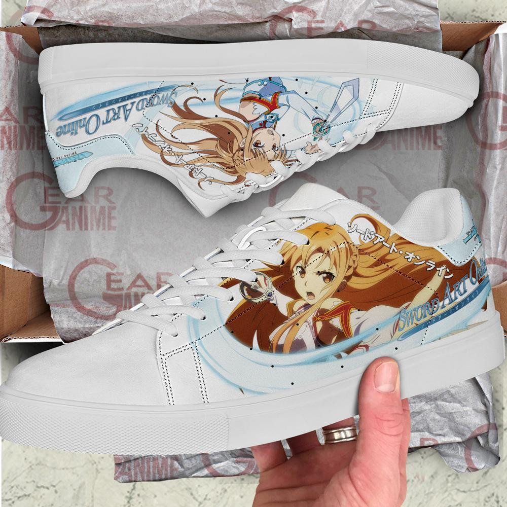 Yuuki Asuna Skate Shoes Sword Art Online Anime Shoes