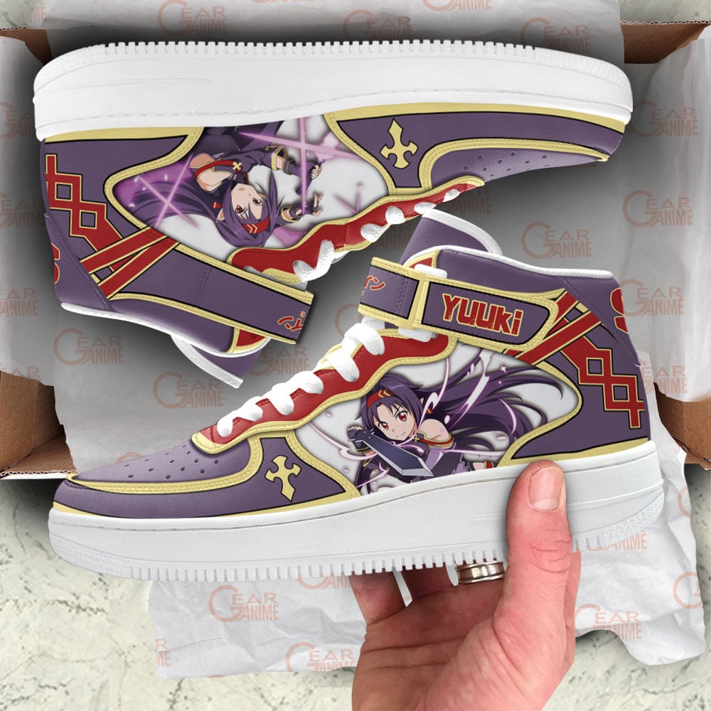 Yuuki Sneakers Air Mid Custom Sword Art Online Anime Shoes
