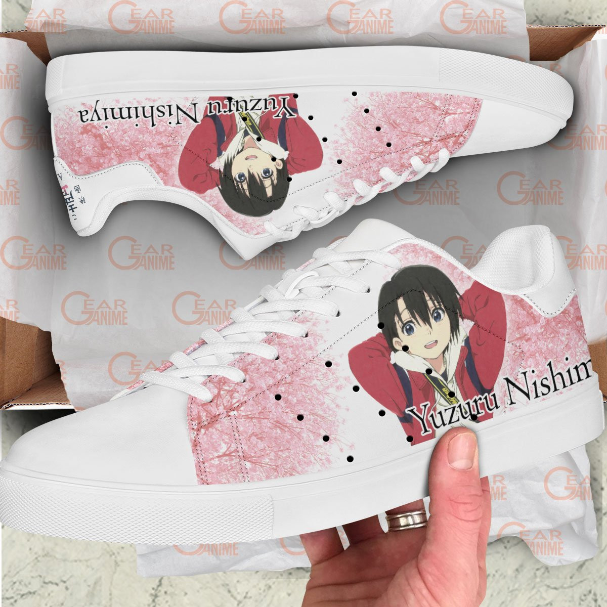 Yuzuru Nishimiya Skate Sneakers Custom Anime A Silent Voice Shoes