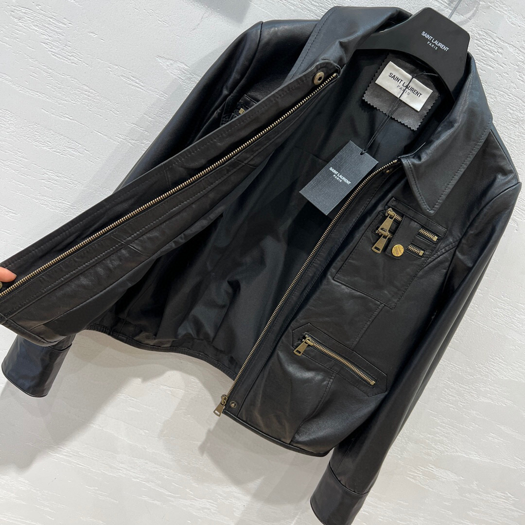Yves Saint Laurent Biker Jacket Black For Women Yves Saint Laurent Biker Jacket Black For Women