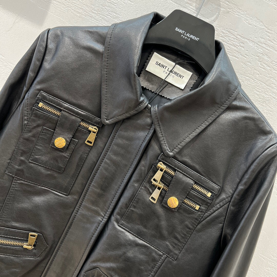 Yves Saint Laurent Biker Jacket Black For Women Yves Saint Laurent Biker Jacket Black For Women