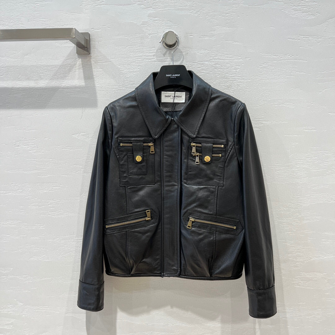 Yves Saint Laurent Biker Jacket Black For Women Yves Saint Laurent Biker Jacket Black For Women
