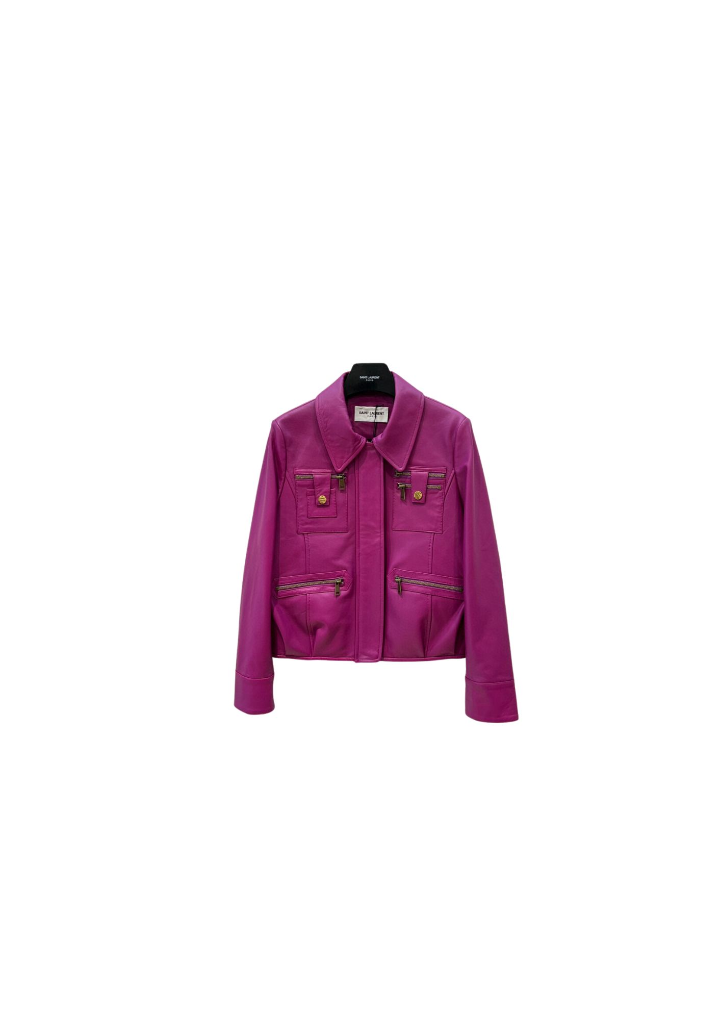 Yves Saint Laurent Biker Jacket Purple For Women Yves Saint Laurent Biker Jacket Purple For Women