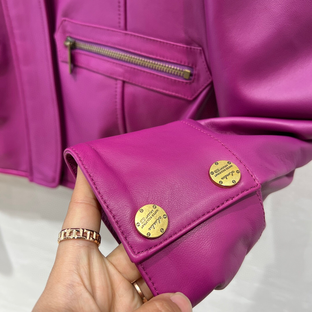 Yves Saint Laurent Biker Jacket Purple For Women Yves Saint Laurent Biker Jacket Purple For Women