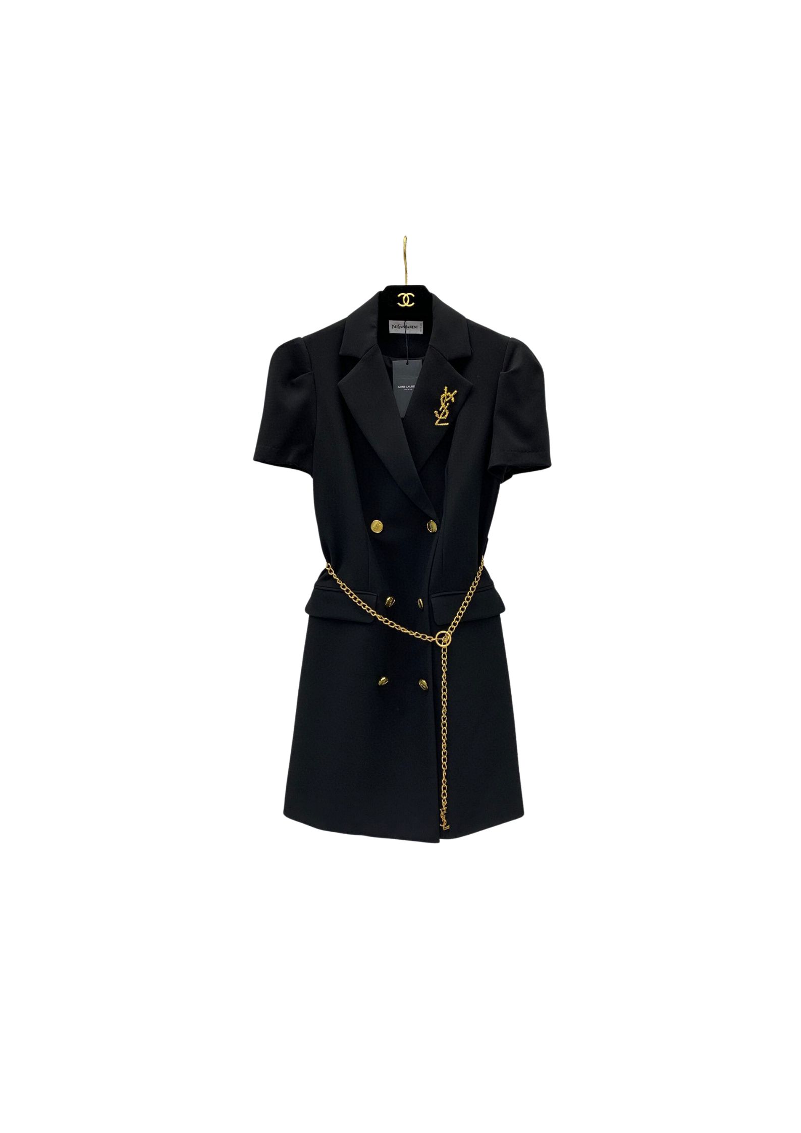 Yves Saint Laurent Double Breasted Dress Black For Women Yves Saint Laurent Double Breasted Dress Black For Women