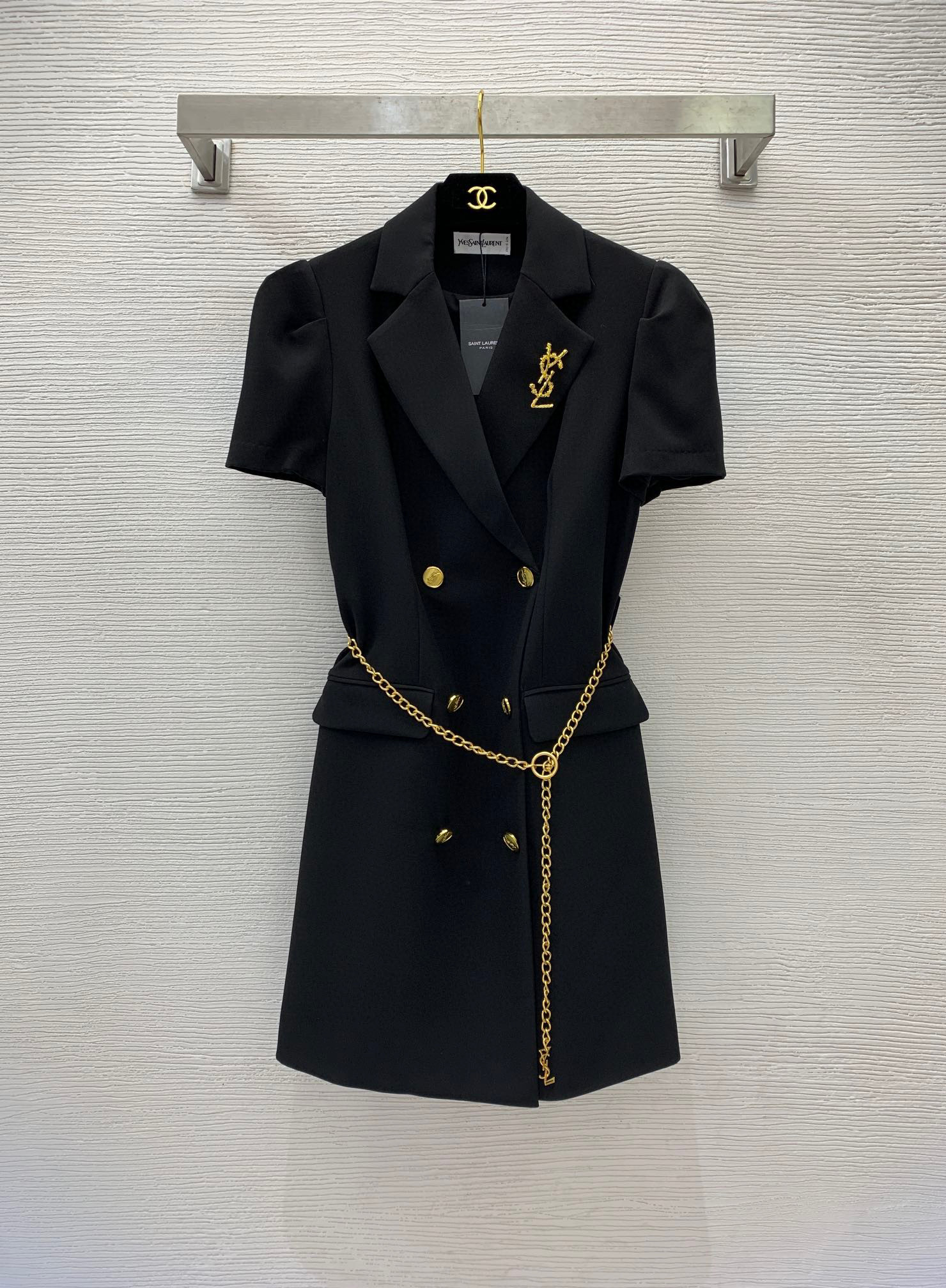 Yves Saint Laurent Double Breasted Dress Black For Women Yves Saint Laurent Double Breasted Dress Black For Women