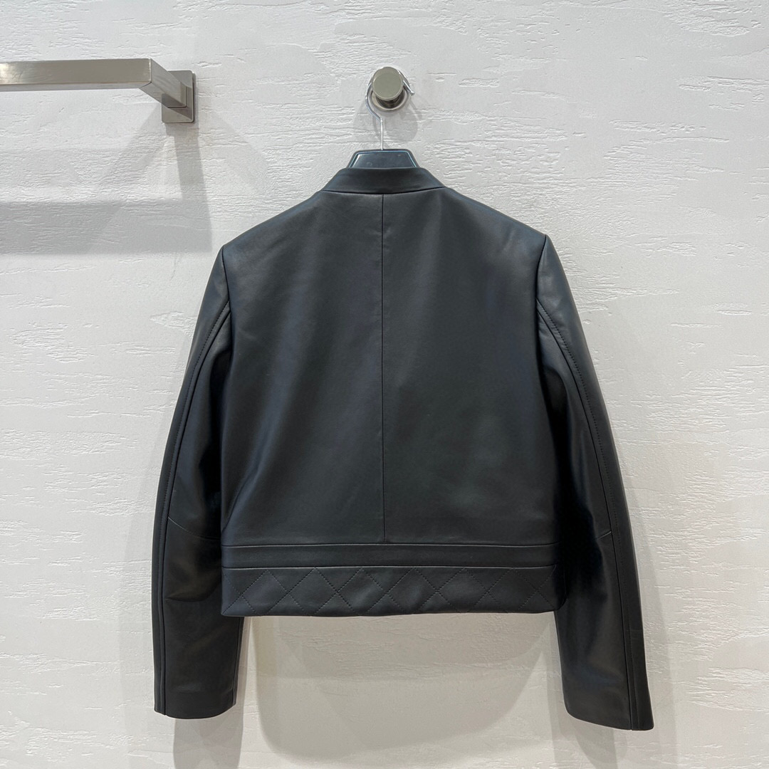 Yves Saint Laurent Grandad Collar Jacket Black For Women Yves Saint Laurent Grandad Collar Jacket Black For Women