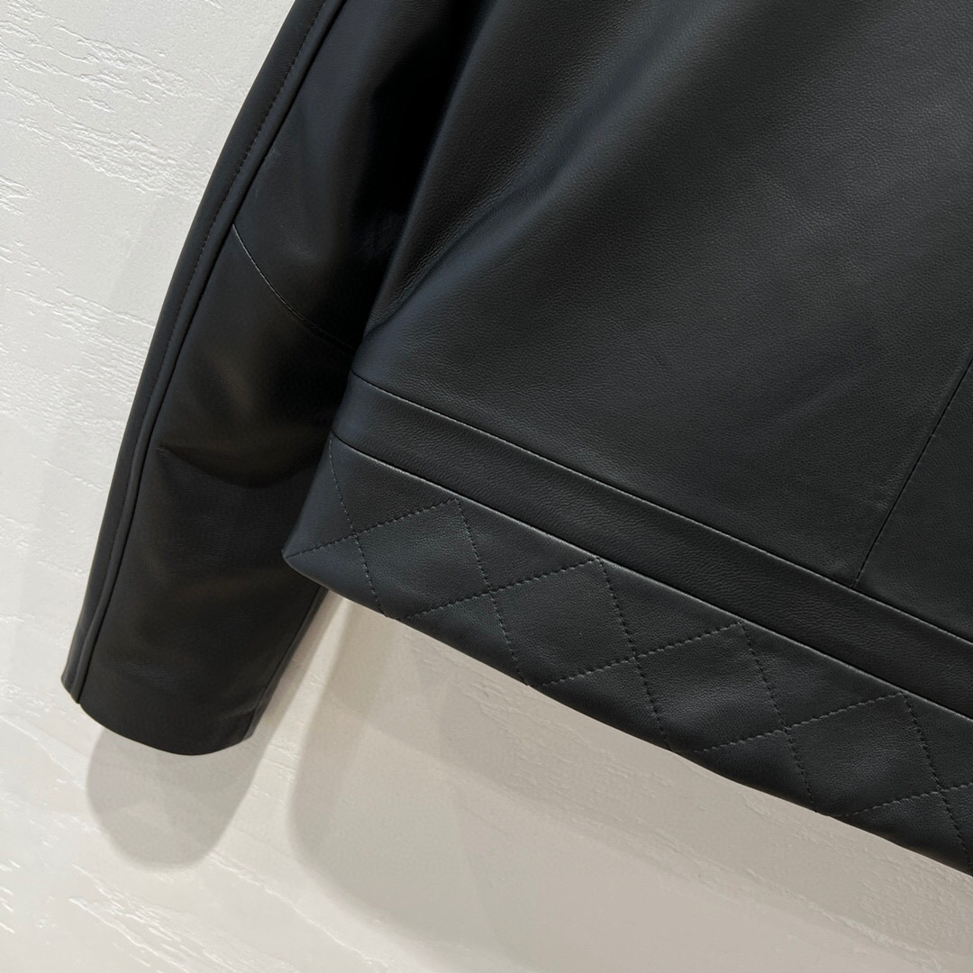 Yves Saint Laurent Grandad Collar Jacket Black For Women Yves Saint Laurent Grandad Collar Jacket Black For Women