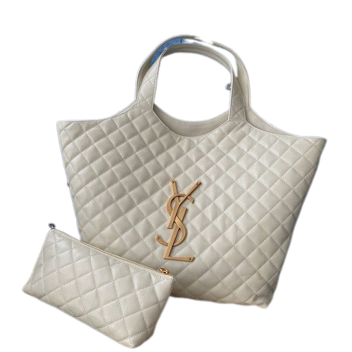 Yves Saint Laurent Icare Maxi Shopping Bag White For Women 16.9in/43cm YSL