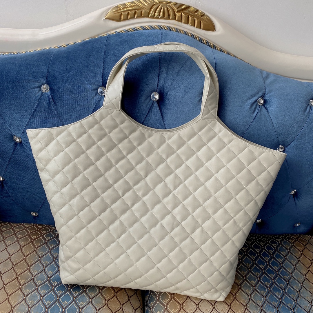Yves Saint Laurent Icare Maxi Shopping Bag White For Women 16.9in/43cm YSL