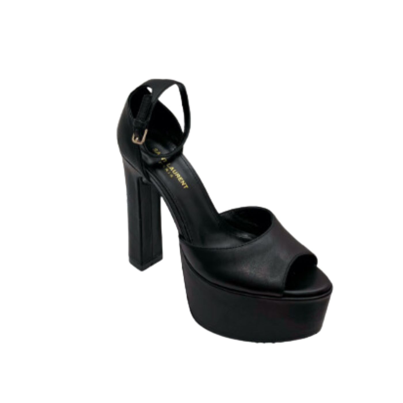 Yves Saint Laurent Jodie Platform Sandals In Smooth Black For Women 716402GVOAB1000