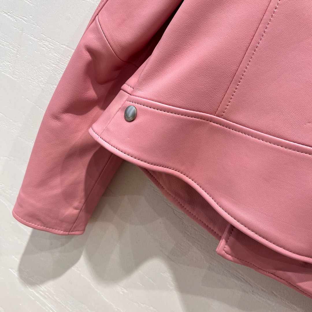 Yves Saint Laurent Motorcycle Jacket Pink For Women Yves Saint Laurent Motorcycle Jacket Pink For Women