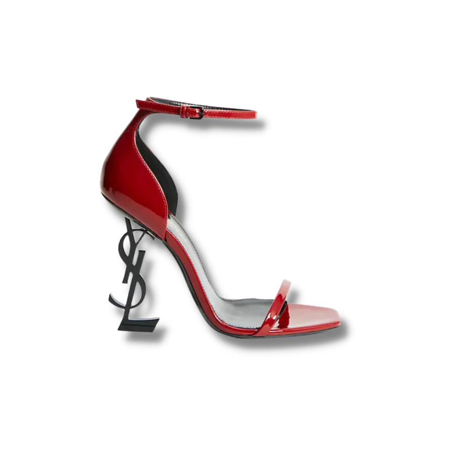 Yves Saint Laurent Opyum Sandals In Patent For Women Red 4.3in/11cm