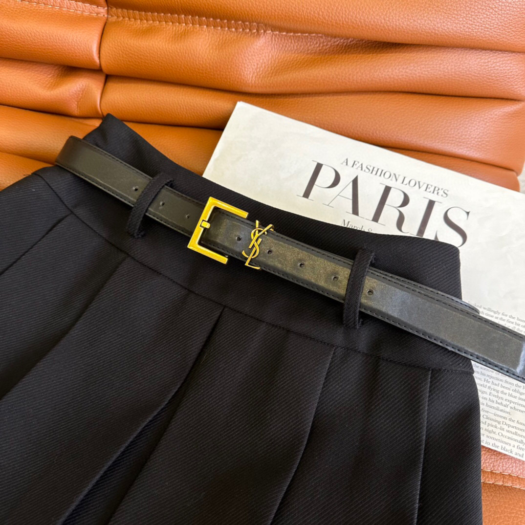 Yves Saint Laurent Set Accordion Pleat Skirt Black For Women Yves Saint Laurent Set Accordion Pleat Skirt Black For Women