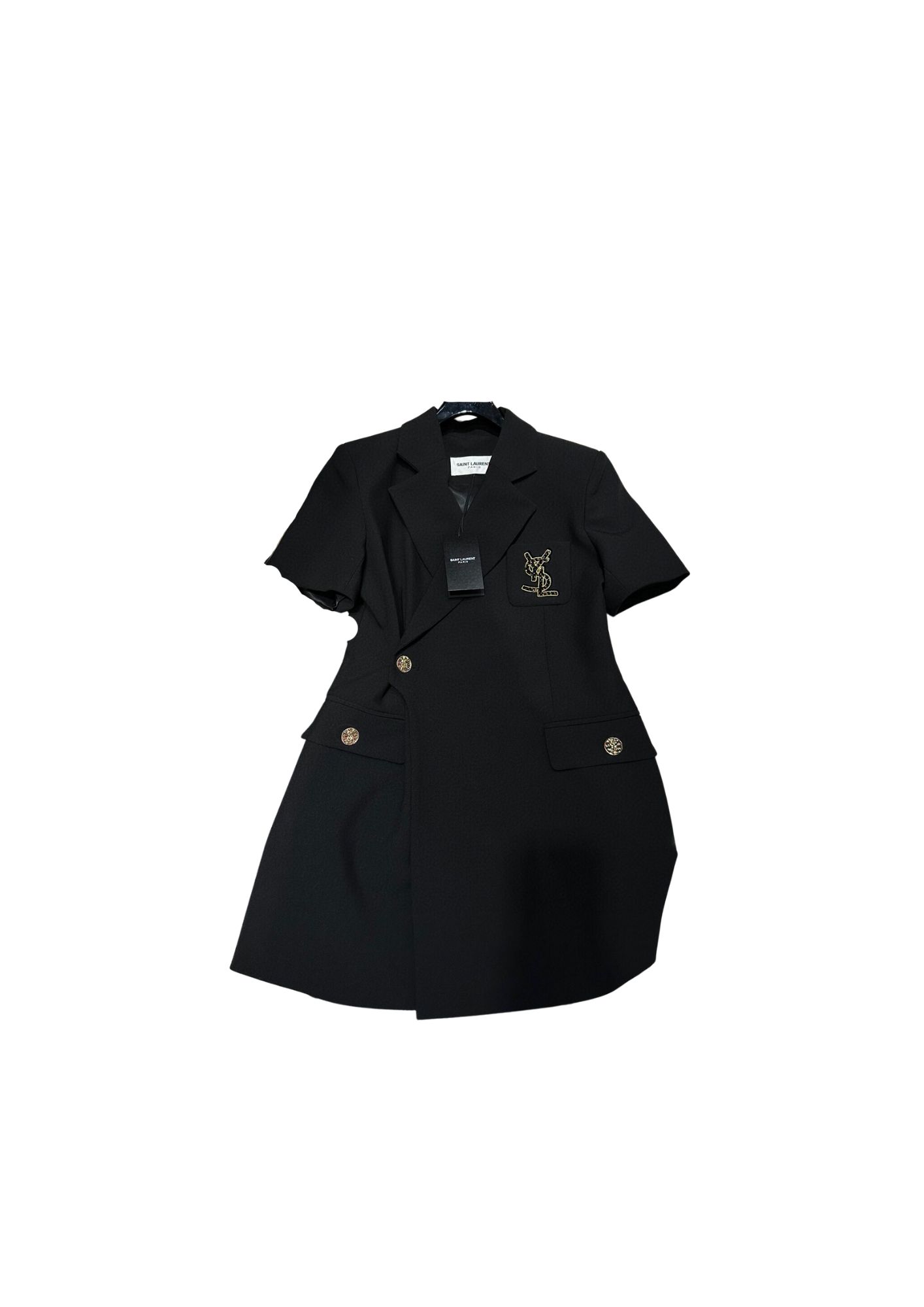 Yves Saint Laurent The Vest Neck Dress Black For Women