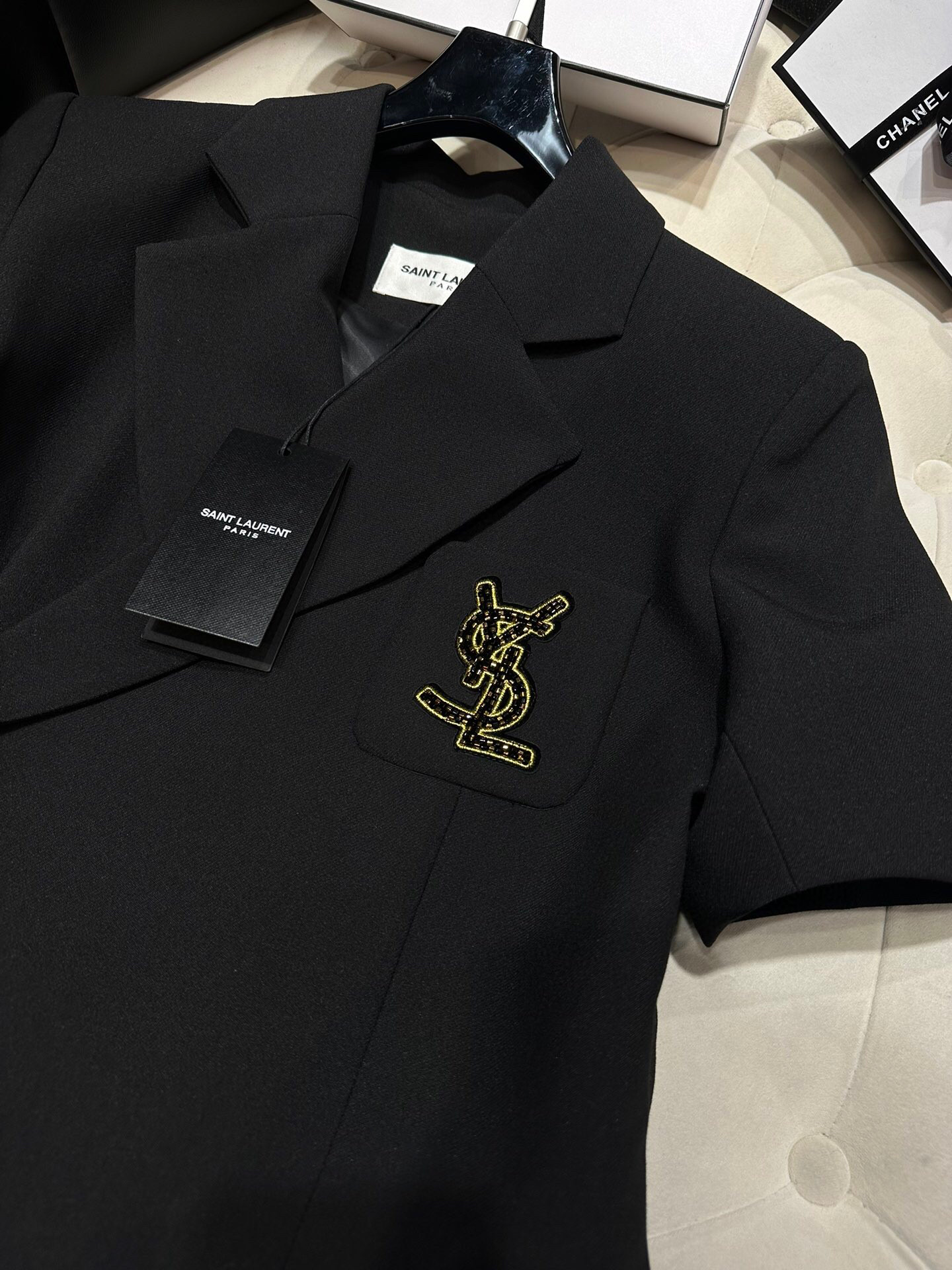 Yves Saint Laurent The Vest Neck Dress Black For Women Yves Saint Laurent The Vest Neck Dress Black For Women