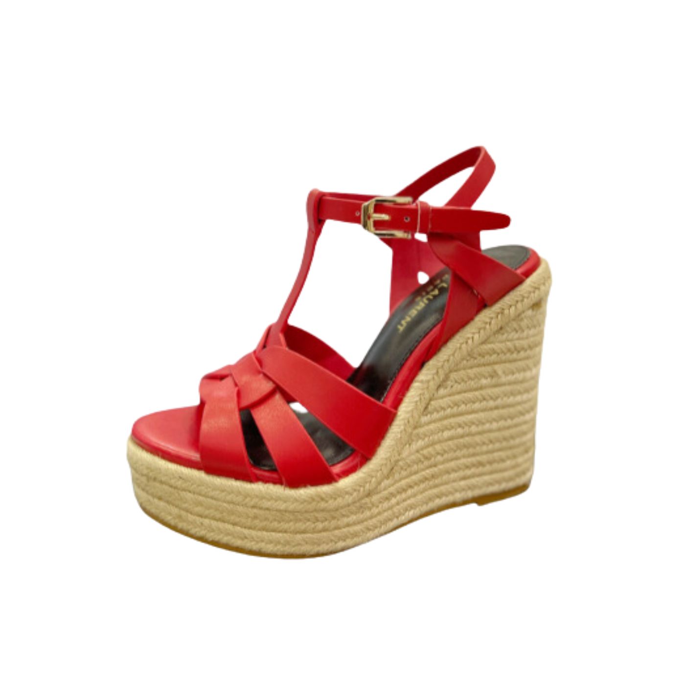 Yves Saint Laurent Tribute Espadrilles In Smooth Red For Women