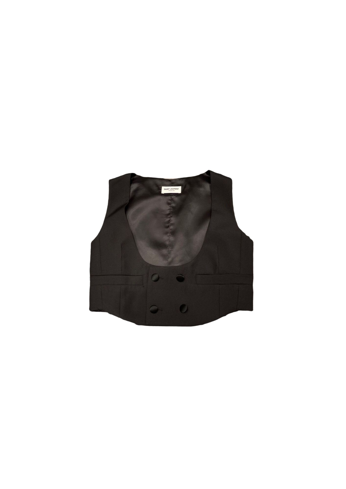 Yves Saint Laurent Tuxedo Vest Jacket Black For Women Yves Saint Laurent Tuxedo Vest Jacket Black For Women