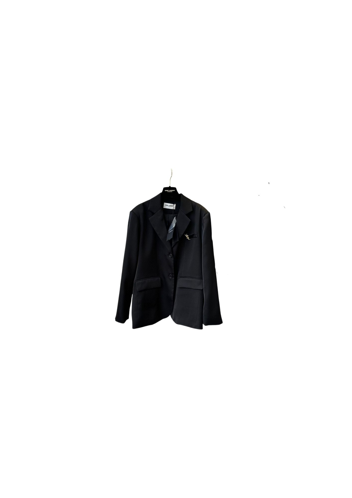 Yves Saint Laurent Two Buttons Closure Jacket Black For Women Yves Saint Laurent Two Buttons Closure Jacket Black For Women