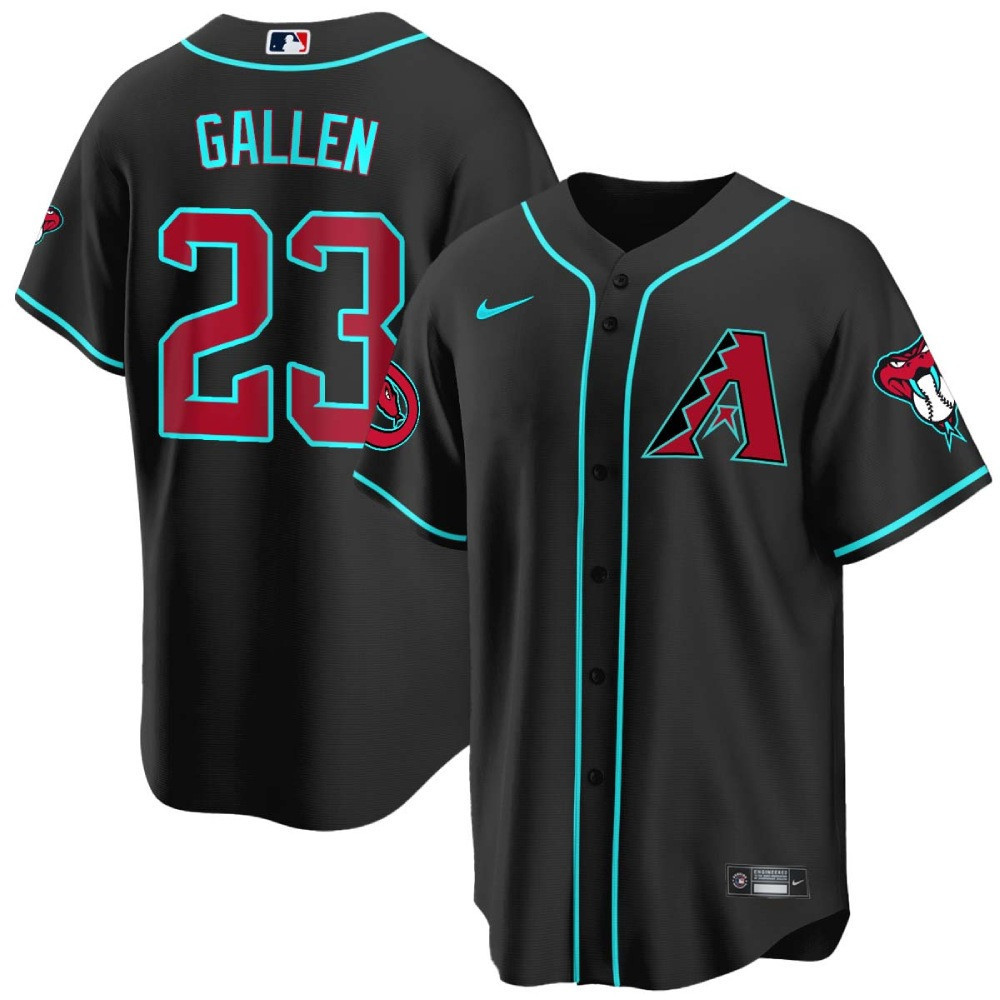 Zac Gallen Men's Arizona Diamondbacks 2024 Cool Base Black Alternate Jersey - All Stitched