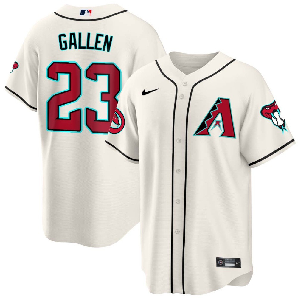 Zac Gallen Men's Arizona Diamondbacks 2024 Cool Base White Jersey - All Stitched