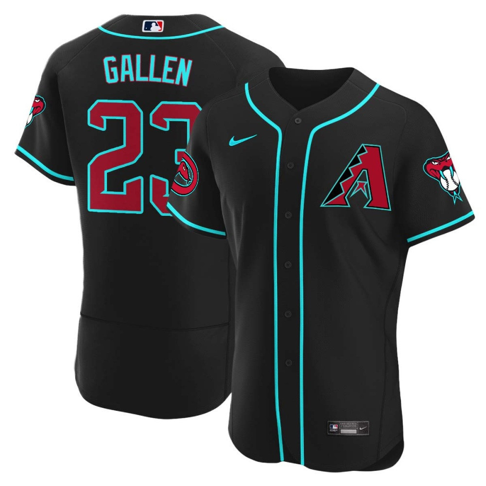 Zac Gallen Men's Arizona Diamondbacks 2024 Flex Base Black Alternate Jersey - All Stitched