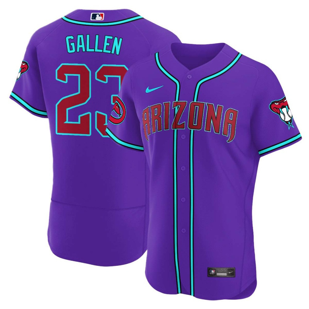 Zac Gallen Men's Arizona Diamondbacks 2024 Flex Base V2 Purple Arizona Jersey - All Stitched