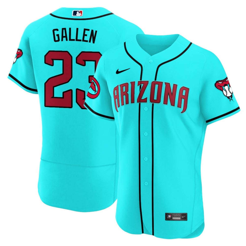 Zac Gallen Men's Arizona Diamondbacks 2024 Flex Base V2 Teal Arizona Jersey - All Stitched