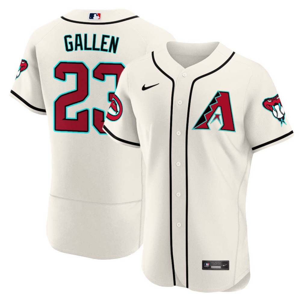 Zac Gallen Men's Arizona Diamondbacks 2024 Flex Base White Jersey - All Stitched