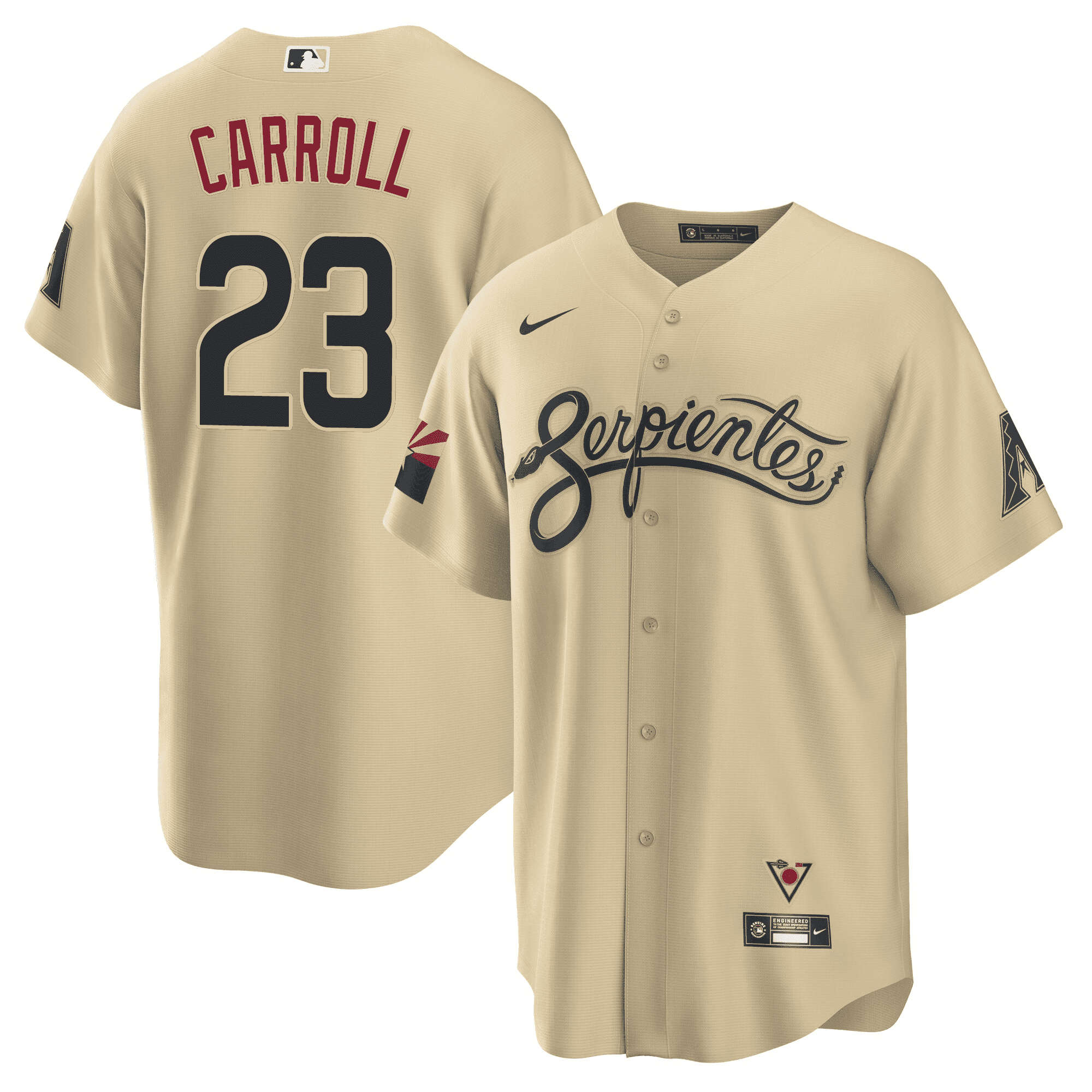Zac Gallen Men's Arizona Diamondbacks "Serpientes" Cream Jersey - All Stitched