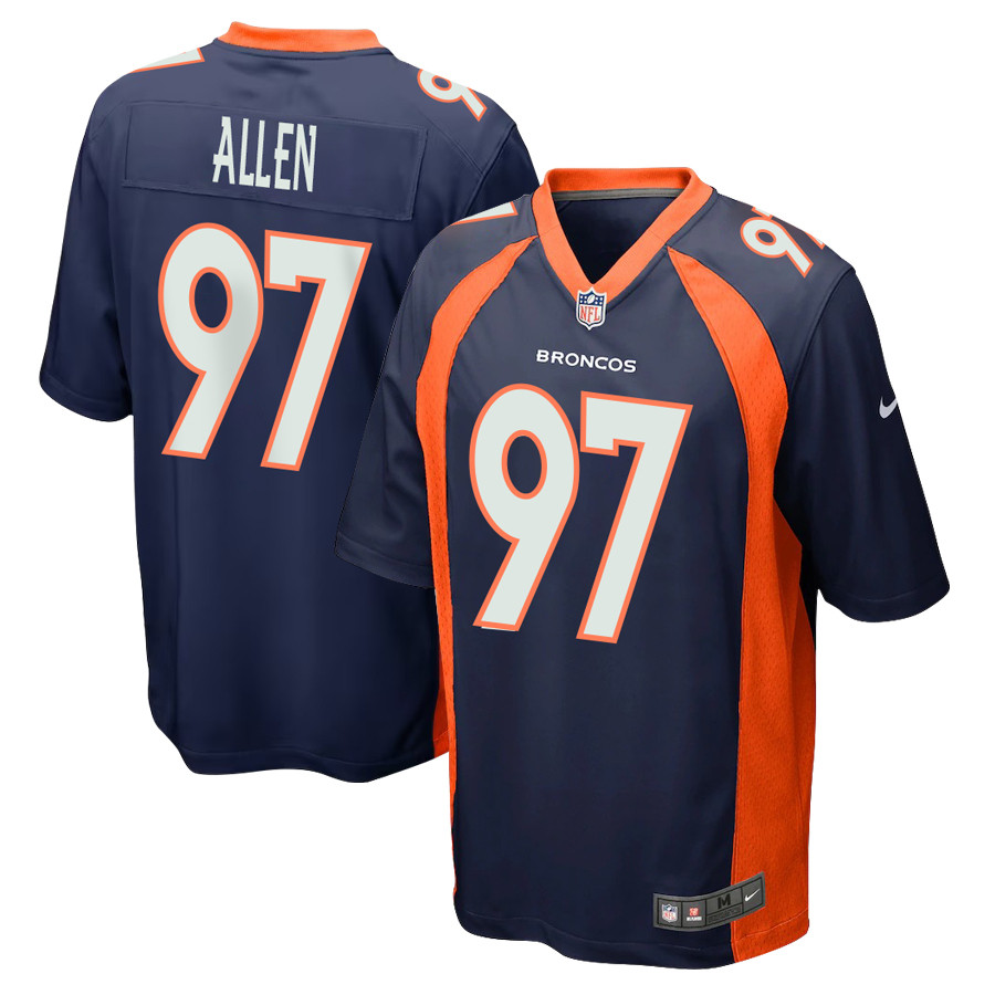 Zach Allen 97 Denver Broncos Alternate Game Men Stitched Jersey – Navy
