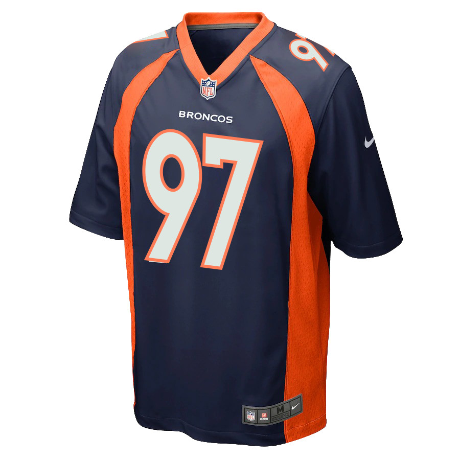 Zach Allen 97 Denver Broncos Alternate Game Men Stitched Jersey – Navy