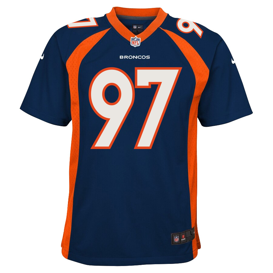 Zach Allen 97 Denver Broncos Alternate Game Youth Stitched Jersey – Navy