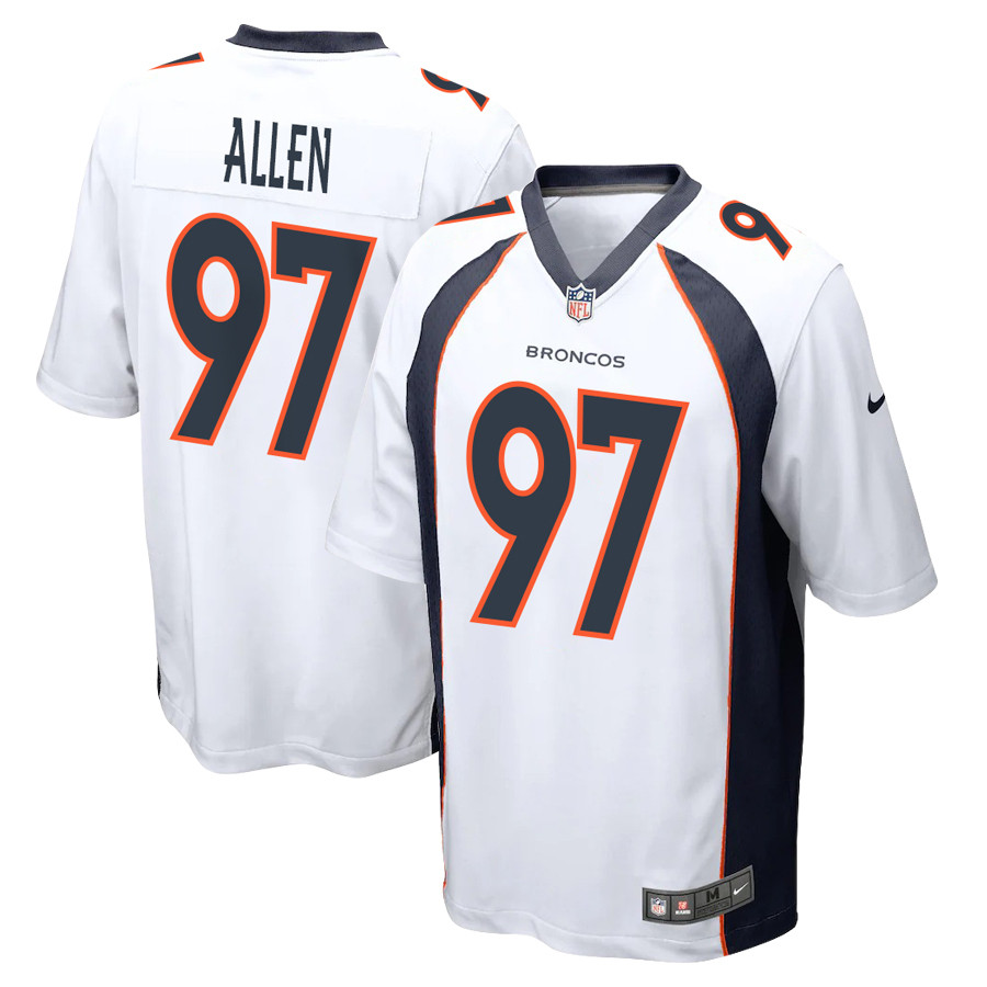 Zach Allen 97 Denver Broncos Game Men Stitched Jersey – White
