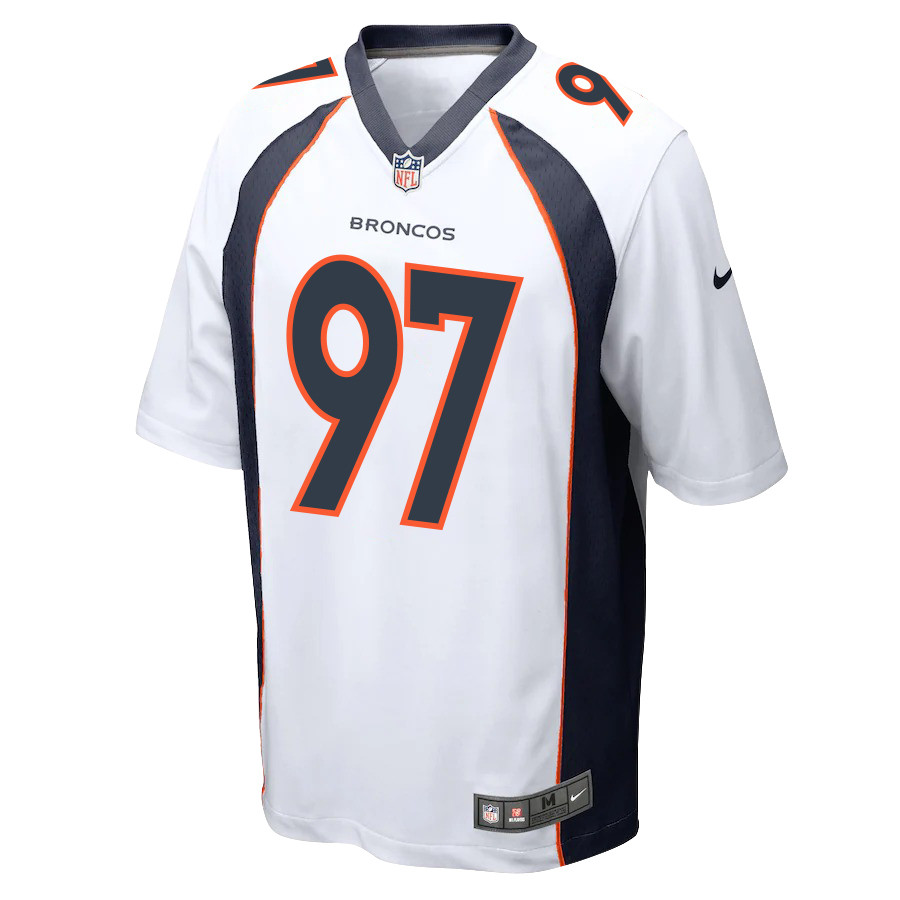 Zach Allen 97 Denver Broncos Game Men Stitched Jersey – White