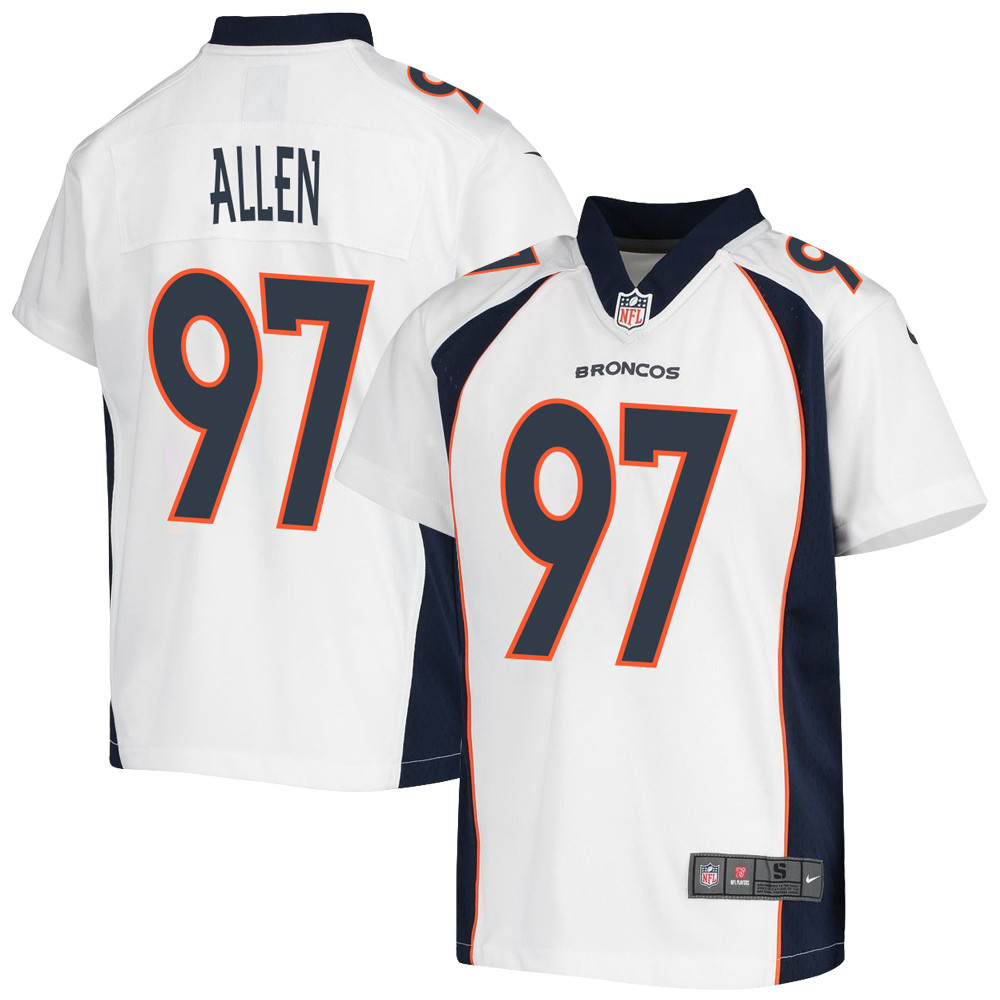 Zach Allen 97 Denver Broncos Game Youth Stitched Jersey – White