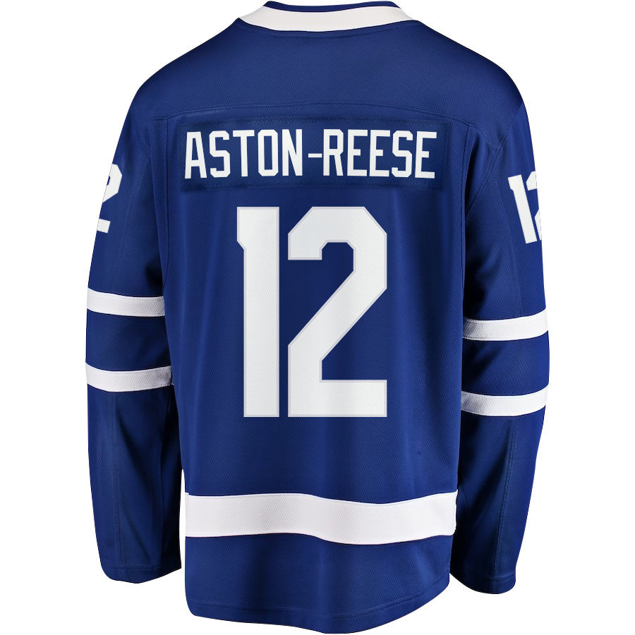 Zach Aston-Reese 12 Toronto Maple Leafs Stanley Cup 2023 Playoffs Patch Home Breakaway Men Stitched Jersey – Blue