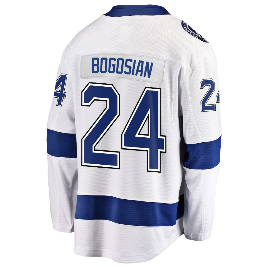 Zach Bogosian 24 Tampa Bay Lightning Stanley Cup 2023 Playoffs Patch Away Breakaway Men Stitched Jersey – White Zach Bogosian 24 Tampa Bay Lightning Stanley Cup 2023 Playoffs Patch Away Breakaway Men Stitched Jersey – White